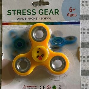 Yellow Stress Gear Fidget Spinner - new